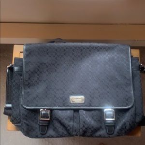 COACH black messenger crossbody 12x15 bag fab